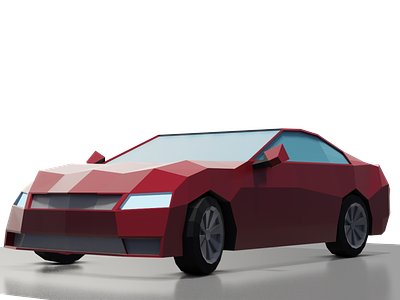 Low Poly Sports Car 3d graphic design