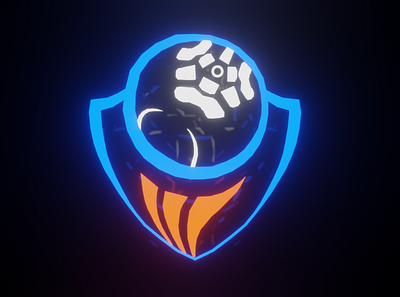 Rocket League Championship Series Logo 3d graphic design logo