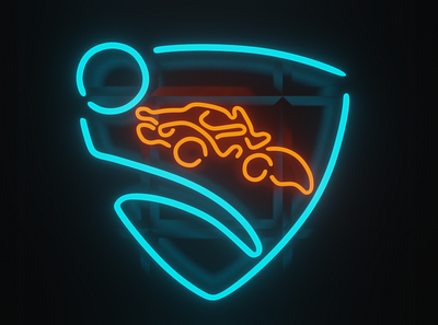 Rocket League Logo 3d graphic design logo