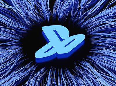 PS4 Logo 3d graphic design logo