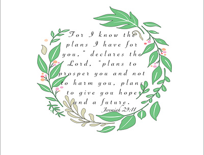Jeremiah 29:11 Verse Image graphic design illustration
