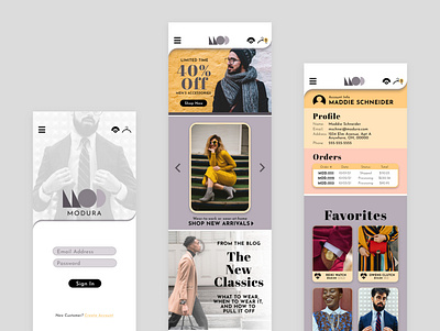 Modura E-Commerce for Mobile branding design graphic design logo ui ux