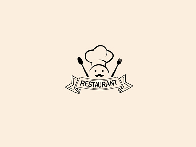 Restaurant Chef Logo ai art branding chef color creative design food illustration logo minimal minimalist restaurant simple spoon