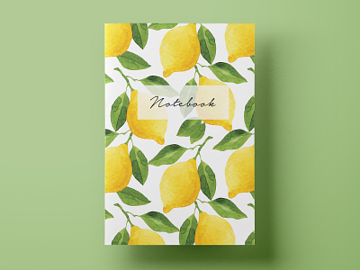 Watercolor Lemons Notebook