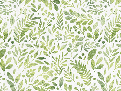 Cute tiny leaves seamless pattern