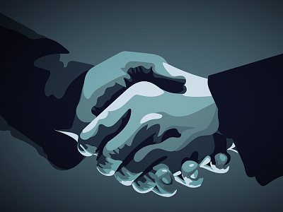 It's a Deal business businessmen deal dramatic fingers hands handshake lighting men monochromatic noir