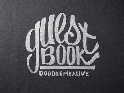 Guest Book Handlettering book guest hand lettering title type typography