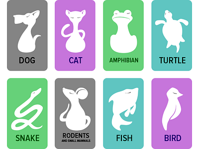 Animal Companion Icons amphibian animal bird cat companion dog fish icons pet rodents snake turtle