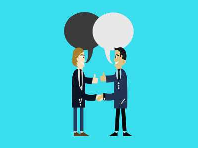 Communication + Team Work = Success graphic handshake illustrator people vector