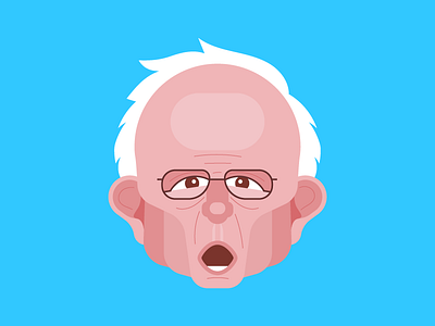 Bernie bernie face flat illustration sanders
