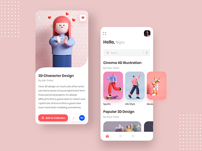 4D Illustration Mobile App