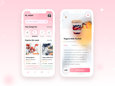 Food Recipe Mobile App 🍦🍨🥧