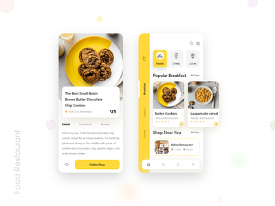Food Order Mobile App 🥧🍨🍦 catering food food and drink foodmenu interactive ios menu mobile mobile design mobile ui prototype psd restaurant sketch trendy typography uiux uxdesign wireframe xd design