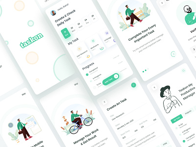 Task Management Application android app application figma free interaction ios iphone mobile productive sketch task taskmangement todolist trendy ui uidesign ux uxdesign xd