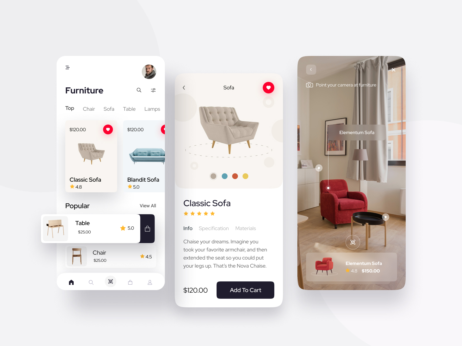 Furniture Mobile Application By Tauhid Sajib On Dribbble   Furniture Application 4x 