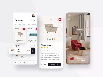 Furniture Mobile Application ecommerce figmadesign free furniture furniture app interaction minimal mobile mobileapp mobileappdesign prototype simple sketch trendy ui uidesign uikits ux uxdesign wireframe