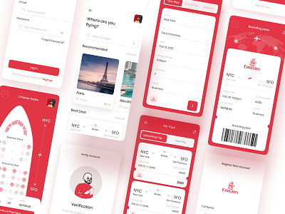 Flight Ticket Booking App ✈ airlines android app design booking app figma flight flight search ios journey mobile schedule ticket booking tour travel ui ui concept uidesign uikit ux design xd