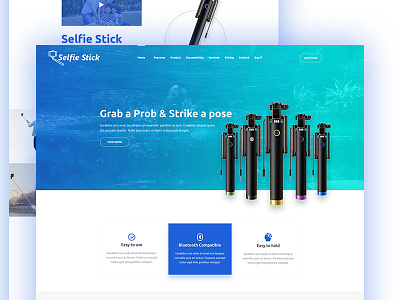 Selfie Stick Landing Page Template landing page psd selfie selfy template ui template