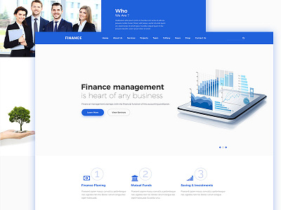 Finance Landing Page Template finance landing psd psd template ui