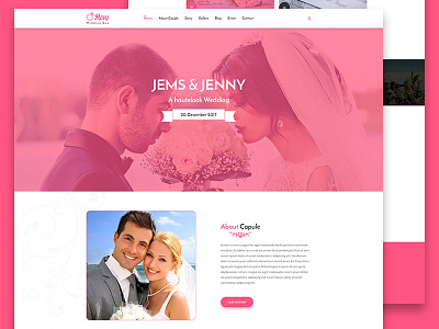 Wedding One Page Template psd psd template ring ui wedding