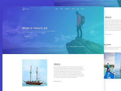 Go Travel Experience Template go travel psd psd template template travel ui