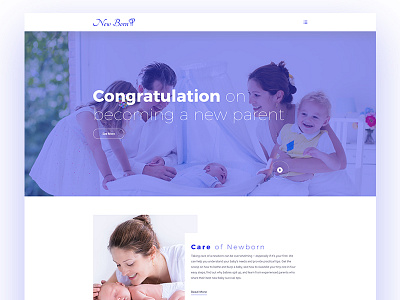 New Born Baby PSD Template 