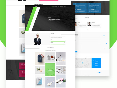 Bright Portfolio Template corporate cv free template modern personal portfolio psd resume template trend trendy ui