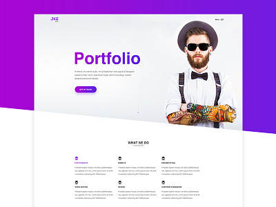 JKE Portfolio Template corporate cv free template modern personal portfolio psd resume template trend trendy ui