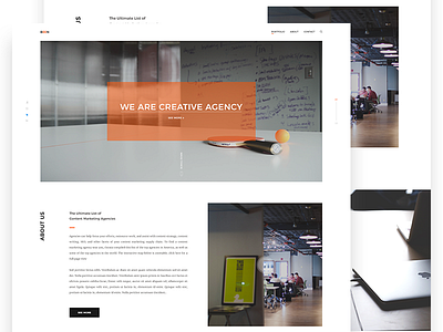 Creative Agency awesome minimal modern psd template trend ui ux