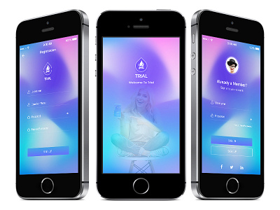 Trial Apps app ios iphone psd template ui web