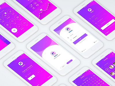 Movo Profile App Design android app design gradient ios one page psd ui ux