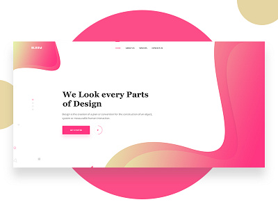 Bloom app bloom design gradient landing page one page psd slider ui ux