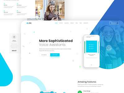 App Landing Page app design gradient landing page one page psd ui design india ui usa ux