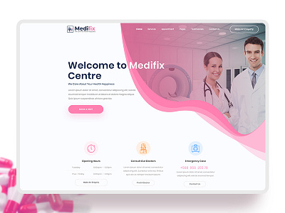 Medical Web UI Exploration app apps application clinic consultant doctor heroimage medical medical app medicine pink psd ui uidesign ux uxdesign uxdesigner web webdesign weblayout webui webux