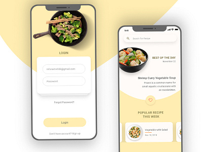 Recipe App Design by Tauhid Sajib on Dribbble