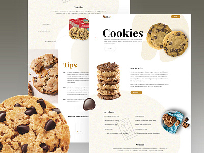 Cookies Food Landing Page app bitcoin buscuits cookies creative crypto drink food free landing page pieces psd recipes restart restaurant sketch tips ui ux xd