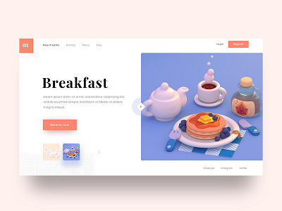 Breakfast Menu breakfast coffee crypto dailyui dish food food and drink food app free heroimage hotel ios landingpage layout lunch psd restaurant restoration tea