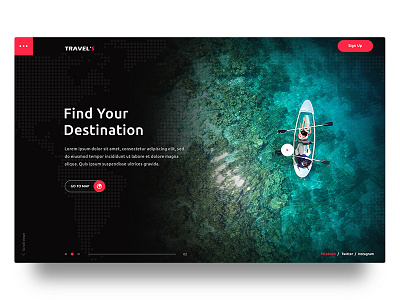 Find Your Destinations android application entertainment heroimage ios iphone mobile psd slider tour travel trend trip ui pack ux design webdesign xd