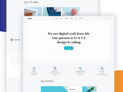 Digital Craft Agency Landing Page agency app digital free giant squid landing page layout mockup psd ui ux webdesign xd