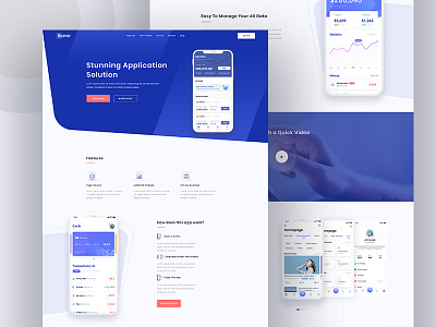 App Landing Page Template android app cryptocurreny free heroimage homepage ios iphone landingpage mobilbeapp mockup onepage software trend ui uidesgin ux uxapp webdesign webpage