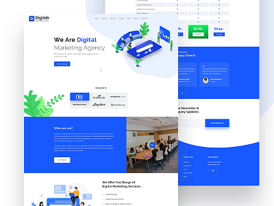 Digitlab // Landing Page Explore agency clean corporate digital digitalagency herosection homepage interaction landing page ui landingpage marketing minimal responsive simple uikits userinterface webdesign website