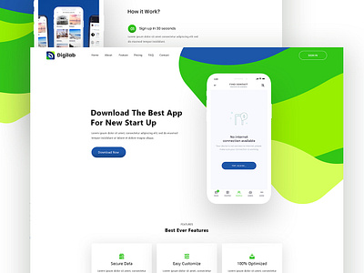 App Landing Page Template applanding clean landingpage layout modern simple trendy ui userinterface ux