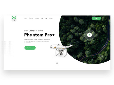 Phantom Pro // Exploring Landing Page drone explore herosection homepage interaction interactions invision layout onepage productdesign psd skecth ui ux xd