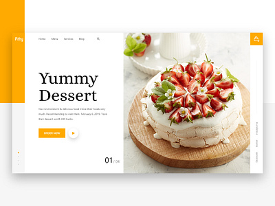 Pithy // Food Order Website Design article cart catering ecommerce food free interaction landingpage menu onepage order psd restaurant sketch trend ui ux uxdesign uxdesigner yummy