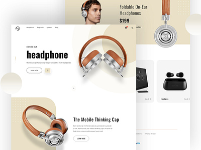 HD Product Design II UI Daily earphone headphone homepage interaction interactiondesign landingpage layouts mobile onepage productdesign psd typography ui uiconcept uidesigner ux uxdesign webdesigner webui xd