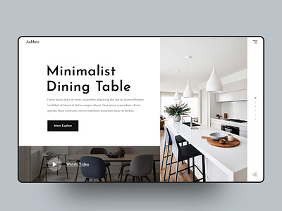 Minimalist Dining Table // UI Daily free homepage design interaction landingpage layout minimal minimalism onepage psd simple simple clean interface ui uiconcept ux uxdesign webdesign wireframe