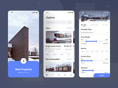 Real Estate Application app constration home layout mockup prototype psd realestae sketch trend ui uidesign userinterface uxdesign wireframing xd xd design