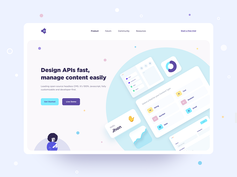 API Website by Syed Raju on Dribbble