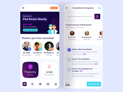 Medical App 2021 design 2021 trend app design application conceptual design doctor app doctor appointment doctor finding illustration medical medical app medical care medical design mobileapp ui ui design uidesign uiux ux