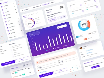 Agency Dashboard agency dashboard agency dashboard ui agency website bill section client matters client tab cms cms development cmsmasters theme dashboard components dashboard design dashboard sidebar firm dashboard generate bill payment add revenue graph salary graph sidebar webapplication website design